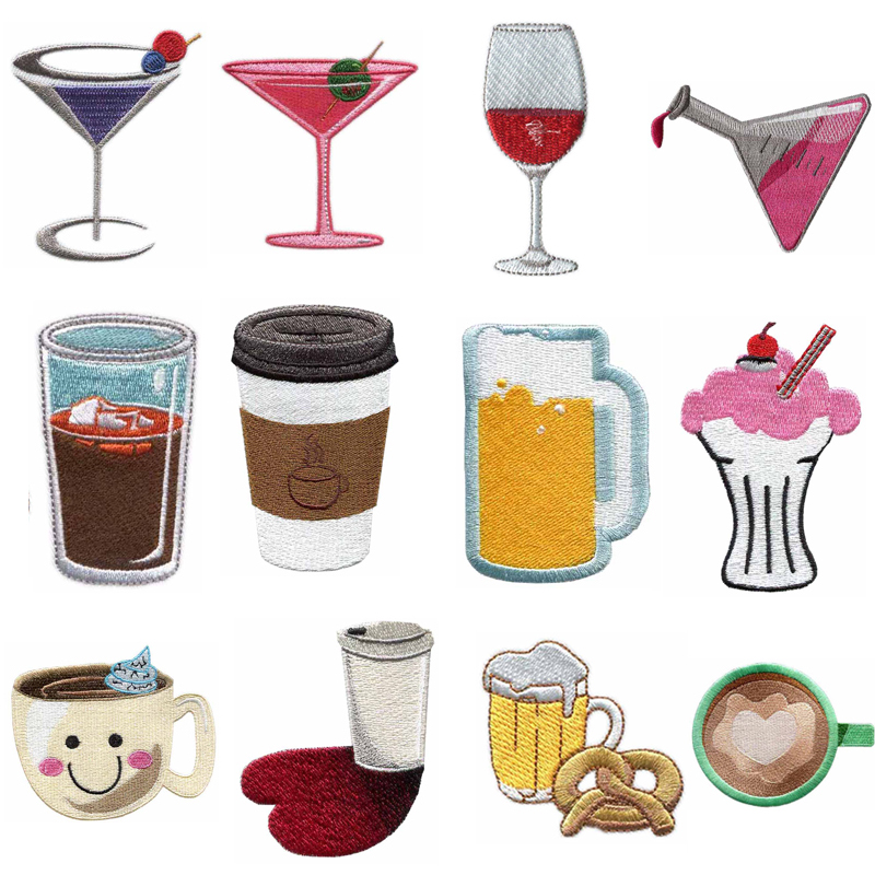 Wine Beer Hat - رقع مطرزة قابلة للكي على الملابس