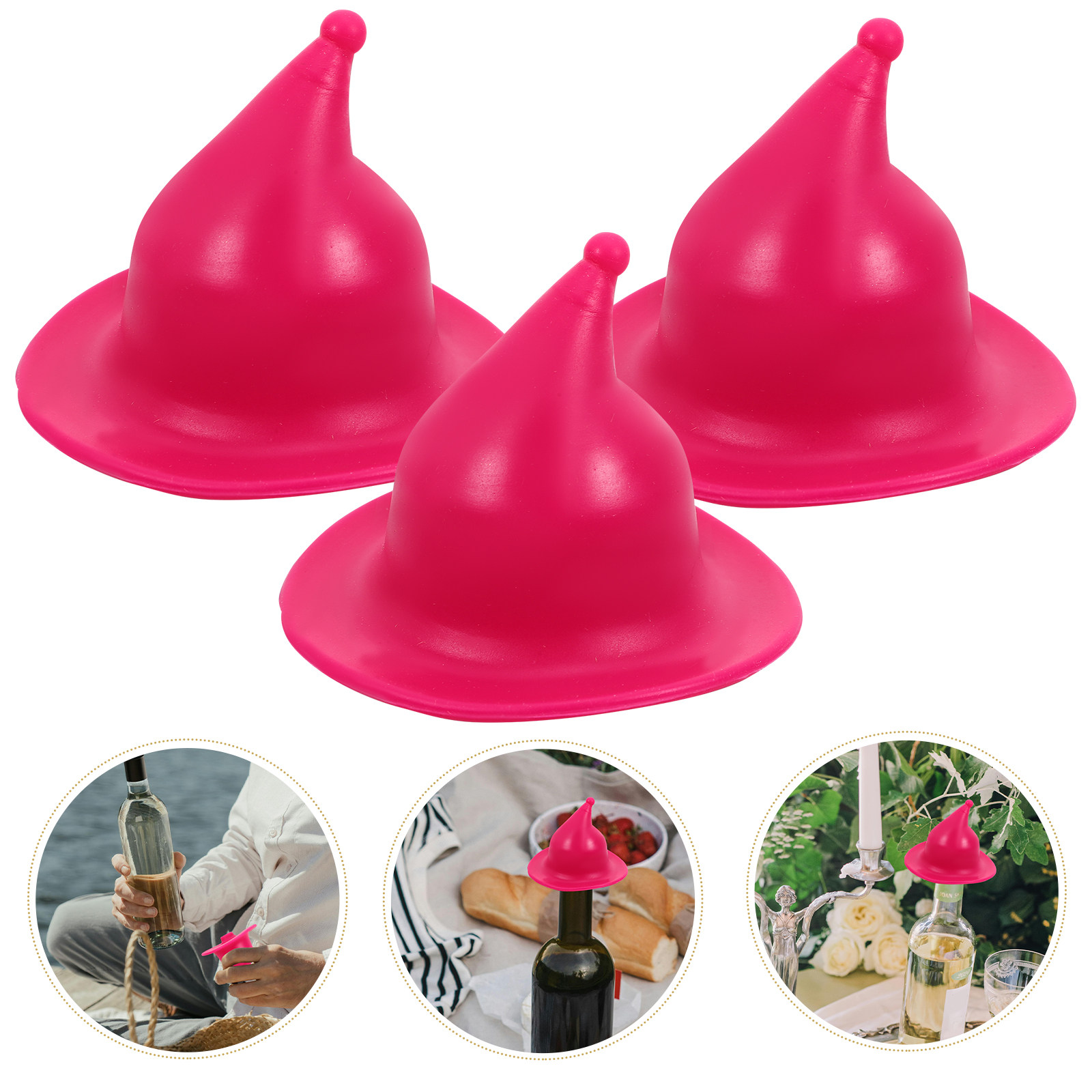 Wine Beer Hat - 4 قطع من سدادات زجاجات النبيذ