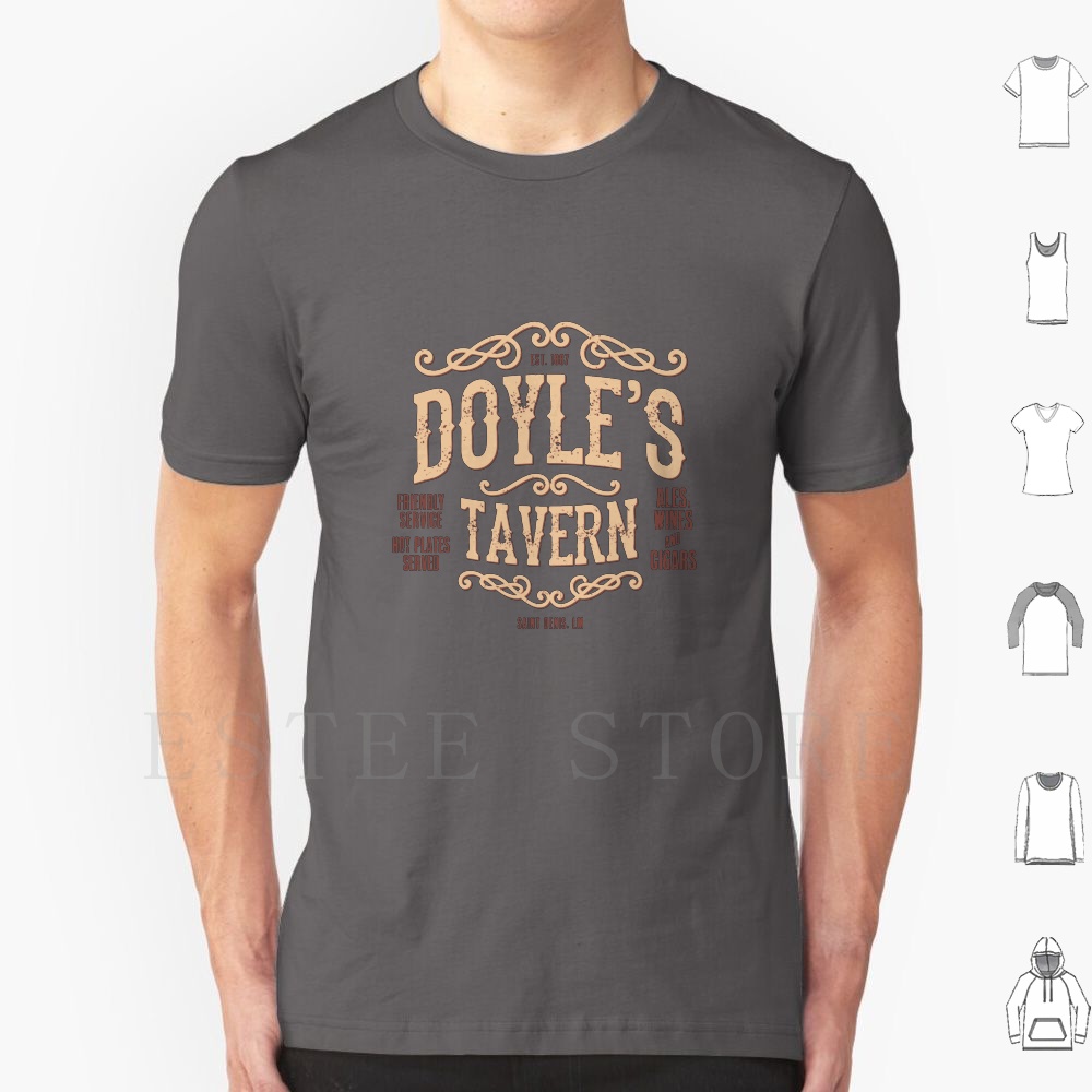 Whisky Beer And Wine - تي شيرت Doyle's Tavern مطبوع عليه