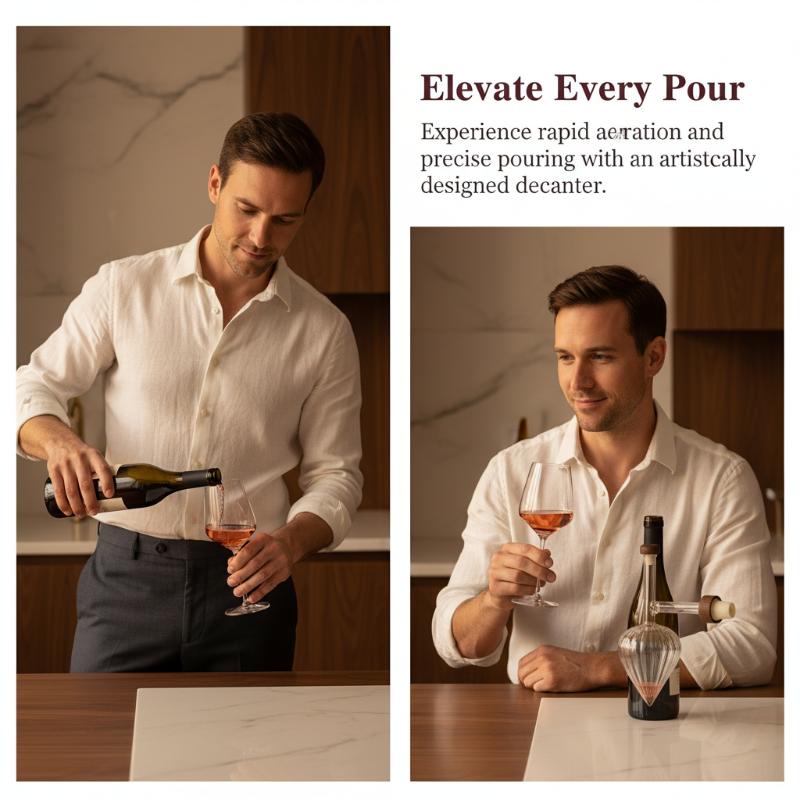 مُعطر نبيذ أحمر شفاف مع فوهة ص - مراجعة Wine Aerator Pour وسعره