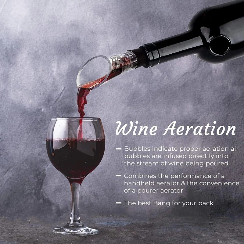 وعاء نبيذ أكريليك ، سدادة زجاج - مراجعة Wine Aerator Pour وسعره